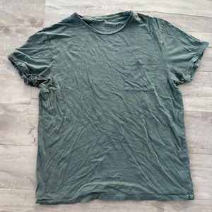 j crew green pocket tee